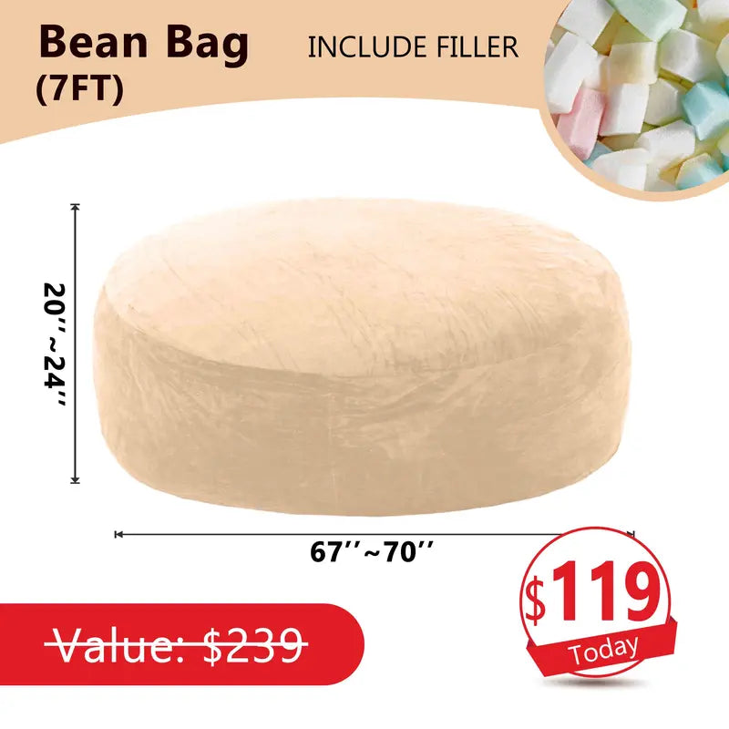 7FT Giant Bean Bag Chair