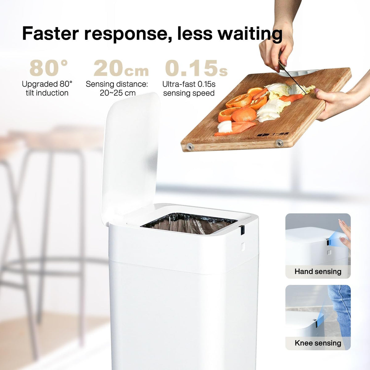 Airdeer L2 Smart Trash Can — 8 Gallon, White
