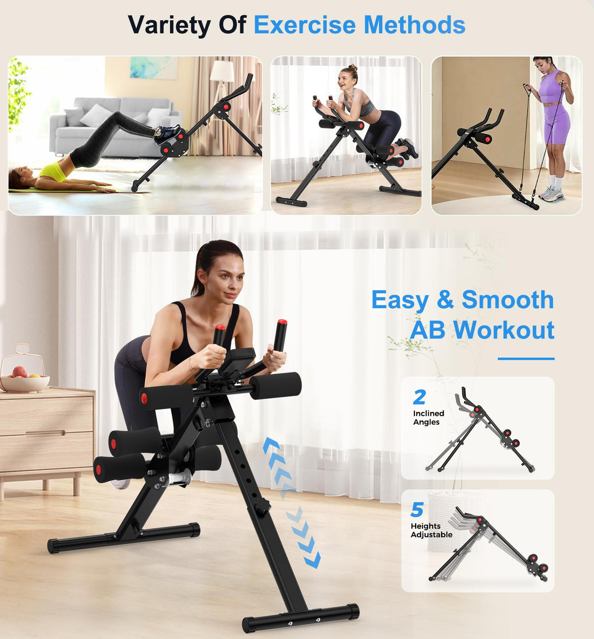 RELIFESPORTS Foldable Ab Machine