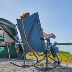 Portal Outdoors Rocking Camping Chair, Blue Soft Pad