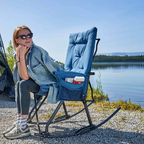 Portal Outdoors Rocking Camping Chair, Blue Soft Pad
