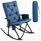 Portal Outdoors Rocking Camping Chair, Blue Soft Pad