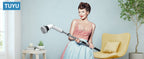 TUYU Electric Spin Scrubber, Cordless Cleaning Brush with Extendable Handle - Black