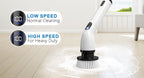 TUYU Electric Spin Scrubber, Cordless Cleaning Brush with Extendable Handle - Black