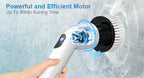 TUYU Electric Spin Scrubber, Cordless Cleaning Brush with Extendable Handle - Black